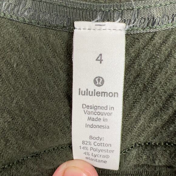 Lululemon On Repeat Jacket Womens 4 Olive Green Athleisure Zip-Up - Picture 7 of 8